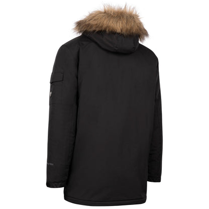 Black - Back - Trespass Mens Alexsander Waterproof Jacket