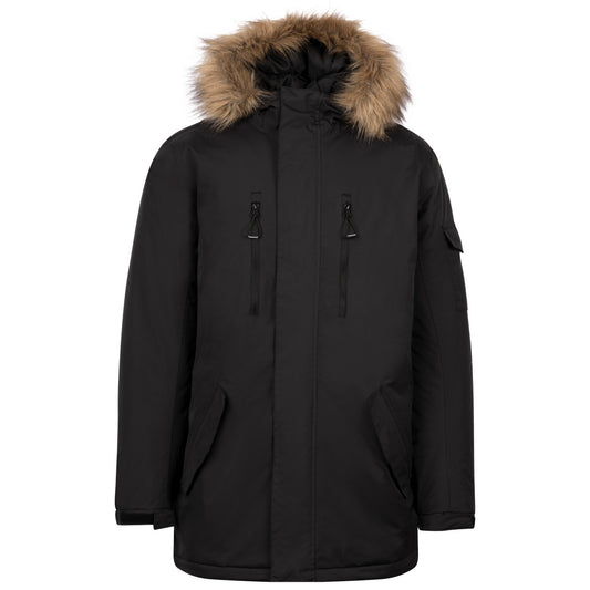 Black - Front - Trespass Mens Alexsander Waterproof Jacket