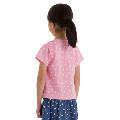 Baby Pink - Lifestyle - Trespass Girls Hira Hearts T-Shirt