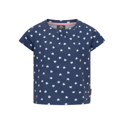 Blue Tone - Front - Trespass Girls Hira Hearts T-Shirt