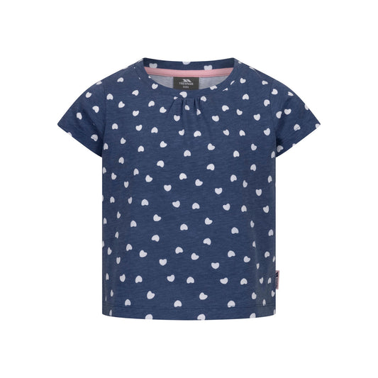 Blue Tone - Front - Trespass Girls Hira Hearts T-Shirt