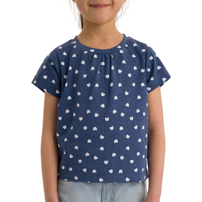 Blue Tone - Pack Shot - Trespass Girls Hira Hearts T-Shirt