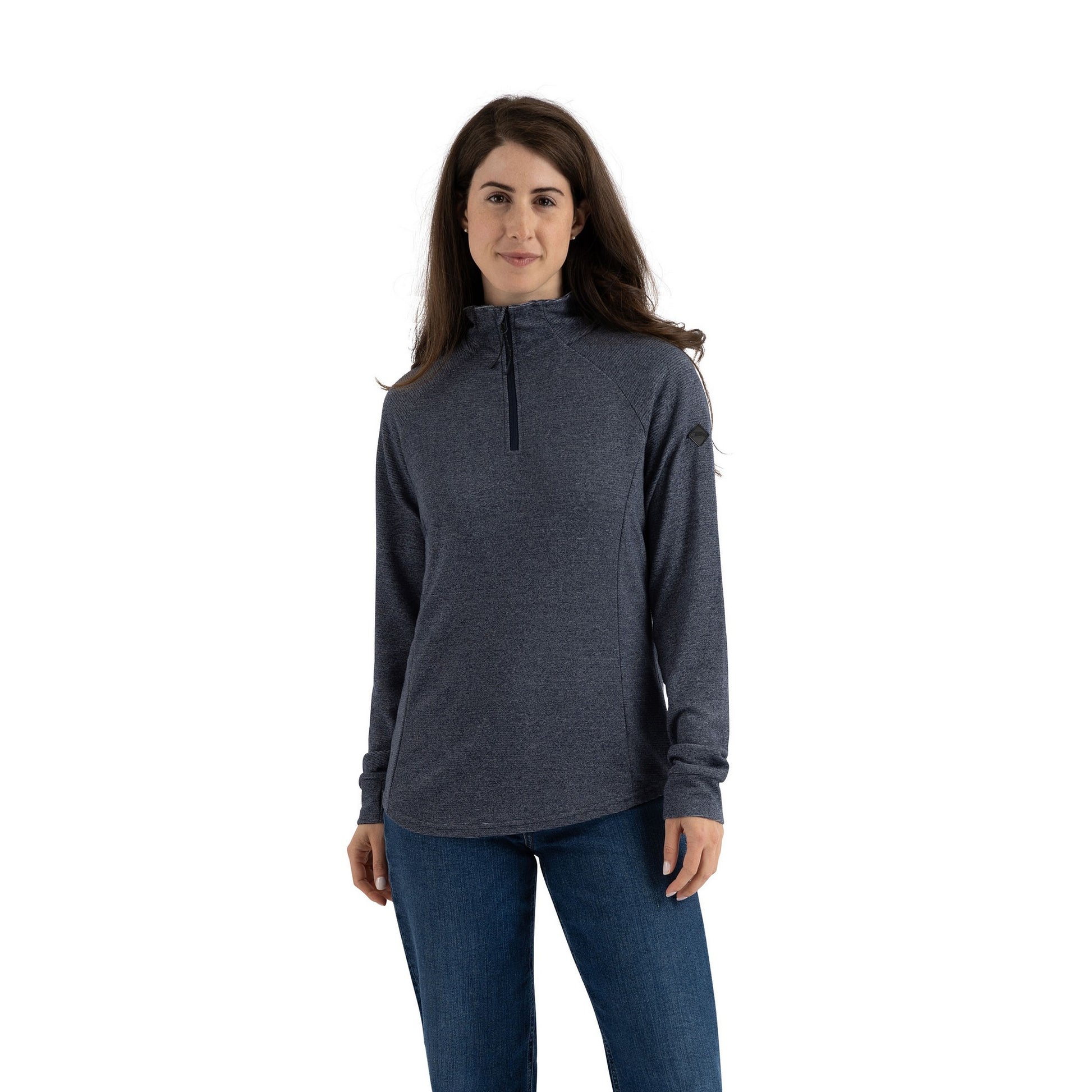 Navy Marl - Side - Trespass Womens-Ladies Willstone Active Top