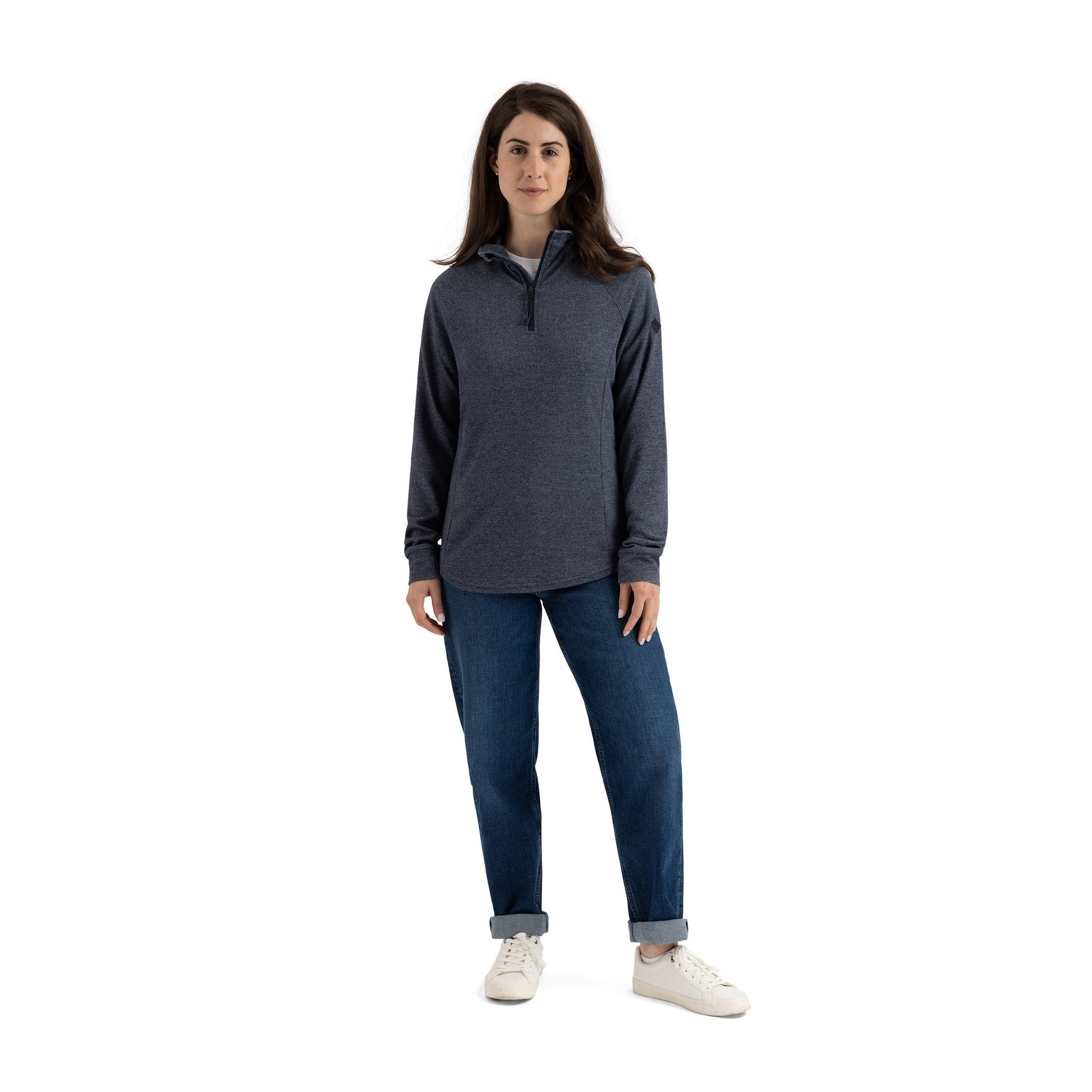 Navy Marl - Pack Shot - Trespass Womens-Ladies Willstone Active Top