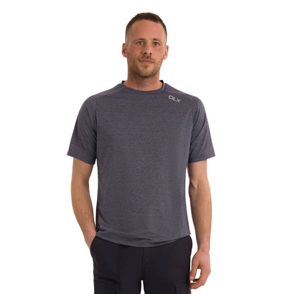 Navy Marl - Side - Trespass Mens Conall DLX T-Shirt