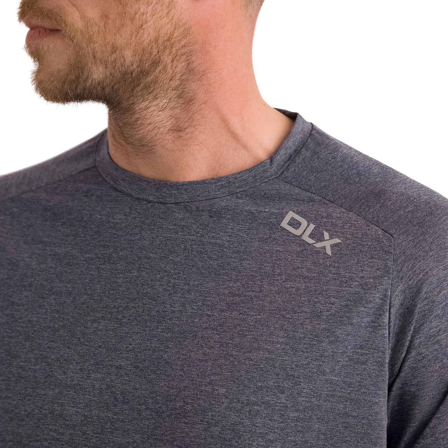 Navy Marl - Pack Shot - Trespass Mens Conall DLX T-Shirt