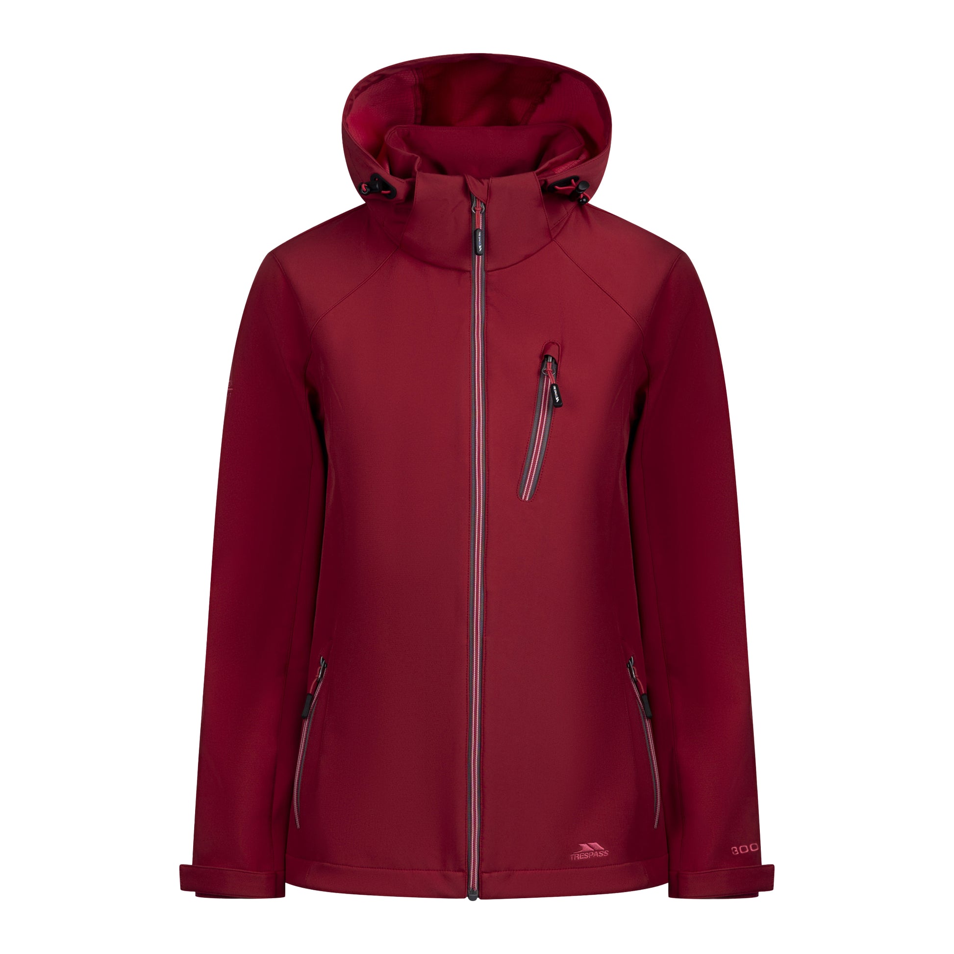 Claret - Front - Trespass Womens-Ladies Persephone Soft Shell Jacket