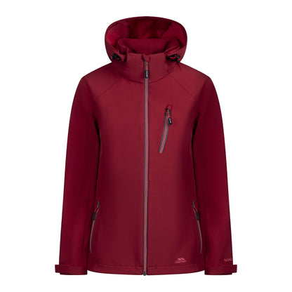 Claret - Front - Trespass Womens-Ladies Persephone Soft Shell Jacket