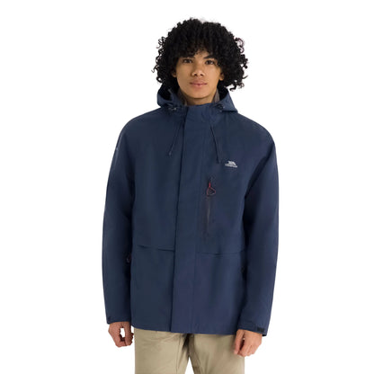 Navy - Side - Trespass Mens Carnish Waterproof Jacket
