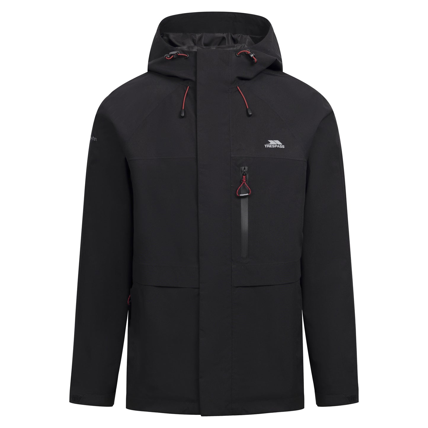 Black - Front - Trespass Mens Carnish Waterproof Jacket