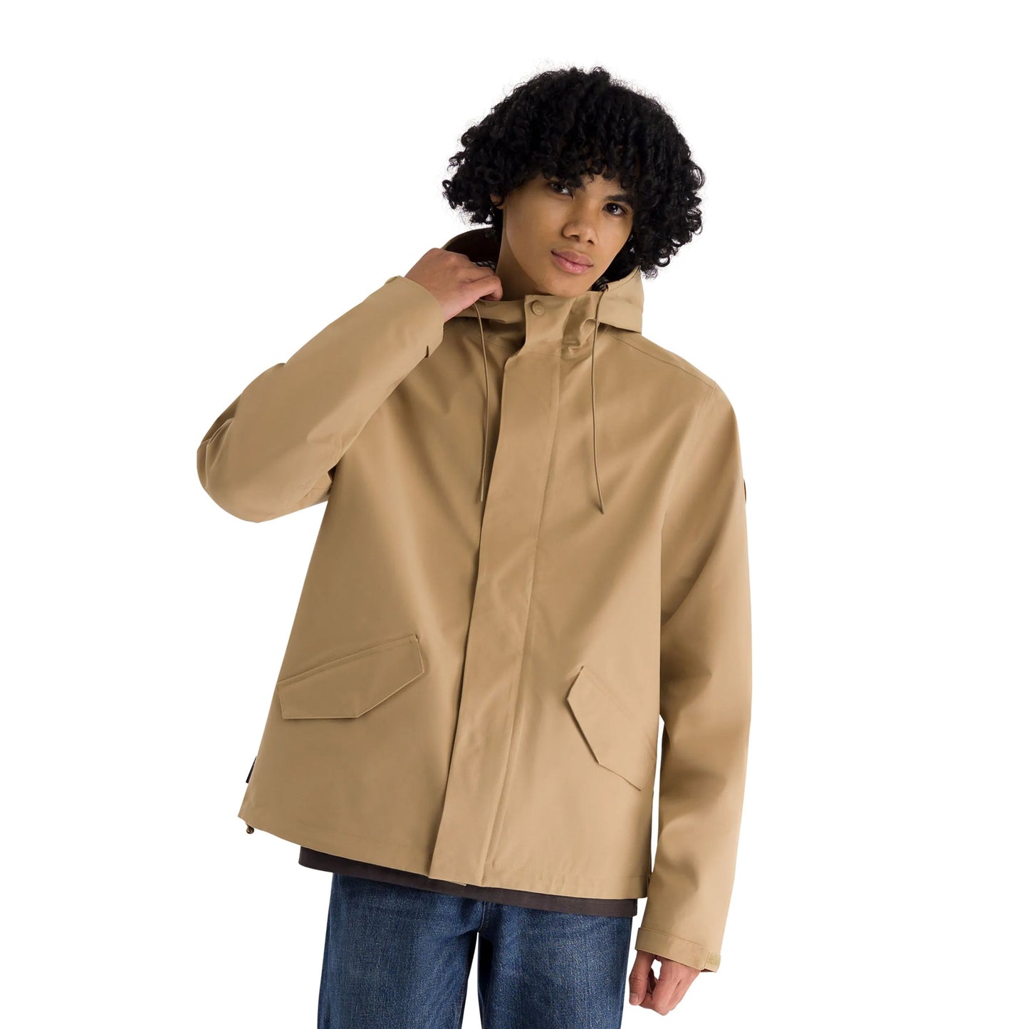 Camel - Side - Trespass Mens Clachan Waterproof Jacket
