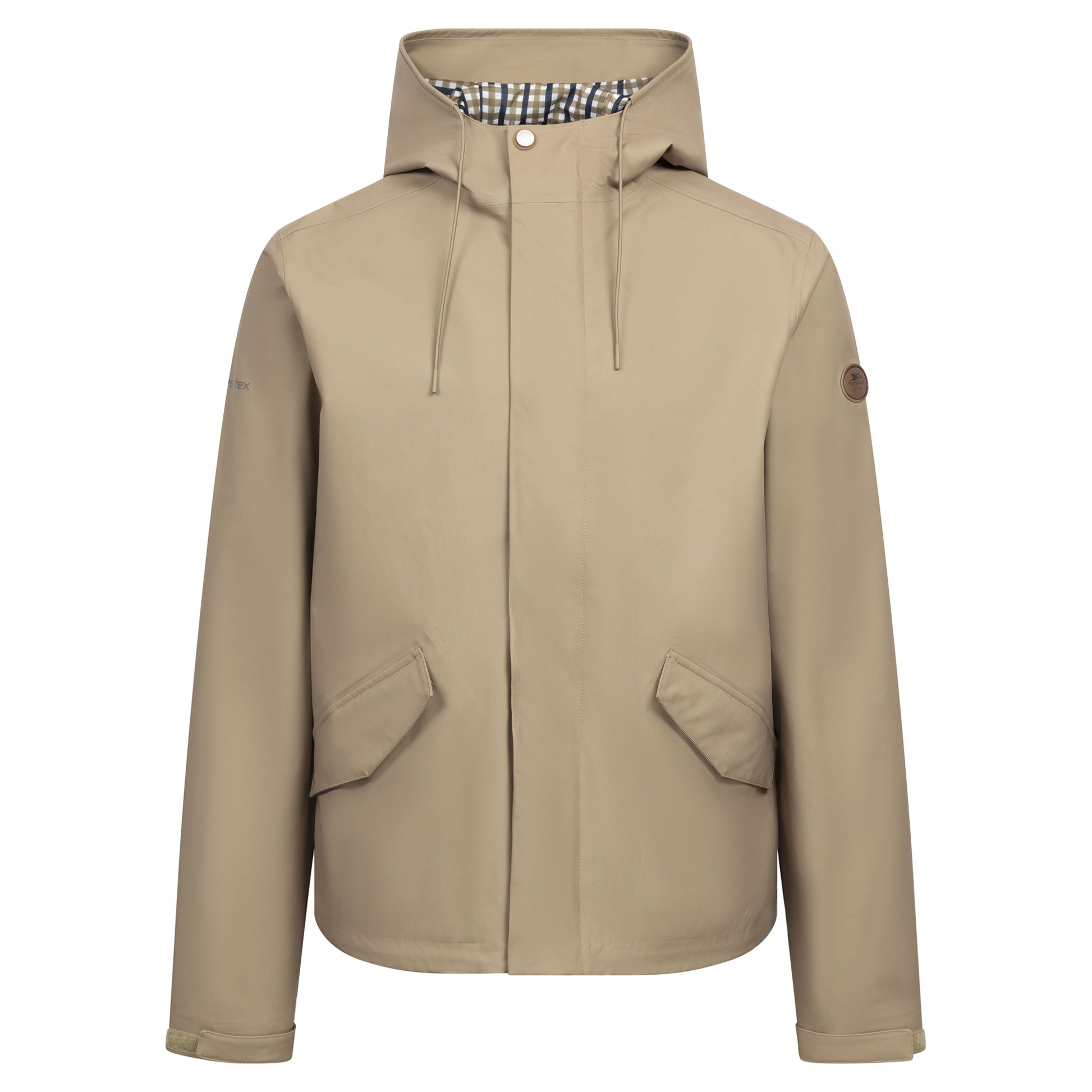 Camel - Front - Trespass Mens Clachan Waterproof Jacket