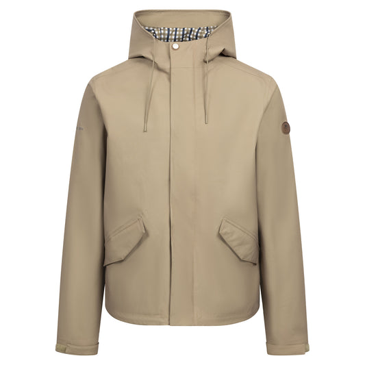 Camel - Front - Trespass Mens Clachan Waterproof Jacket