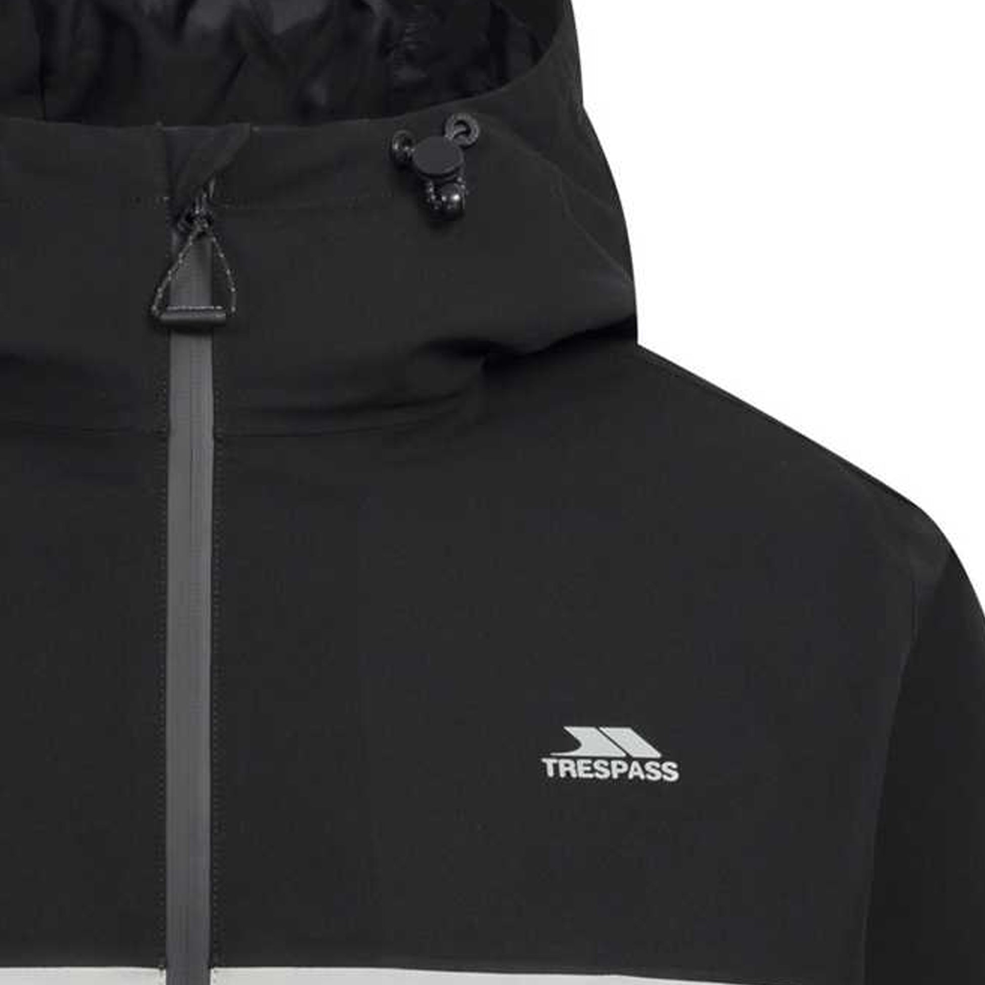 Black - Side - Trespass Mens Ewen Waterproof Jacket
