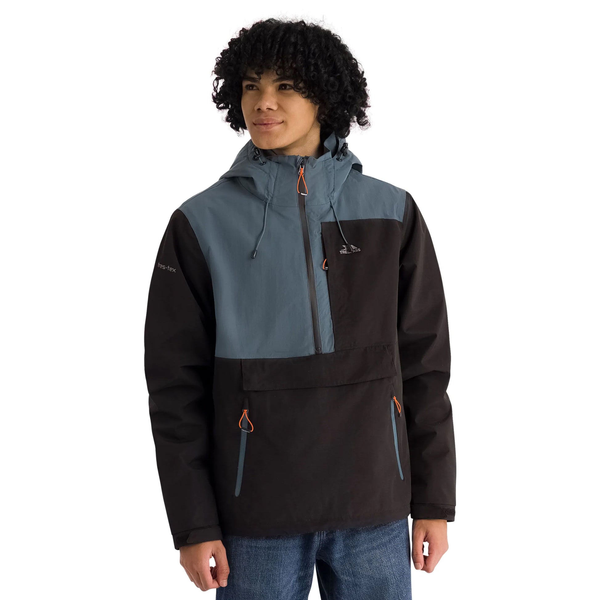 Black - Side - Trespass Mens Scolpaig Waterproof Jacket