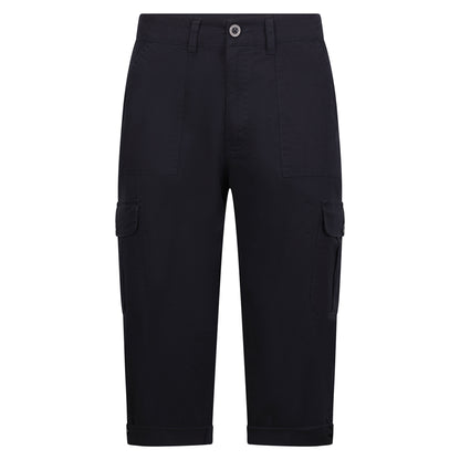 Navy - Front - Trespass Womens-Ladies Trina Casual Capri Trousers