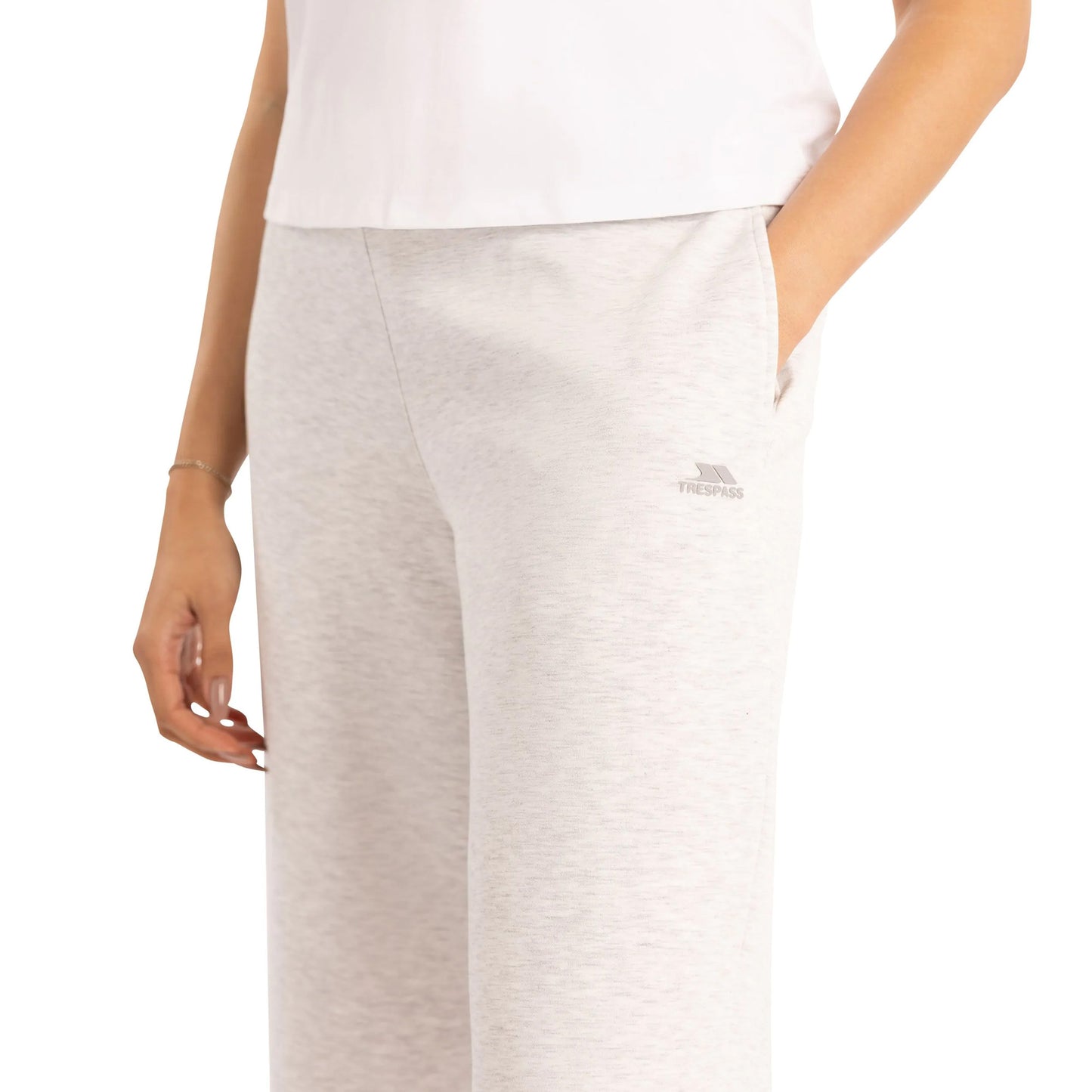 Grey Marl - Side - Trespass Womens-Ladies Sollas Jogging Bottoms