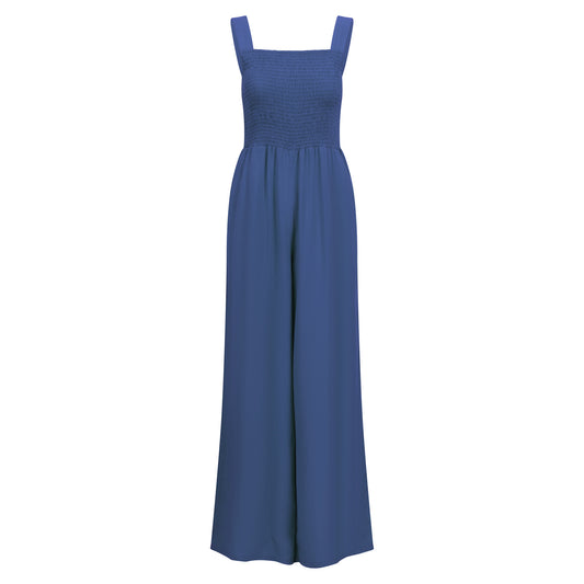 Coastal Blue - Front - Trespass Womens-Ladies Cove Full Length Sleeveless Casual Jumpsuit