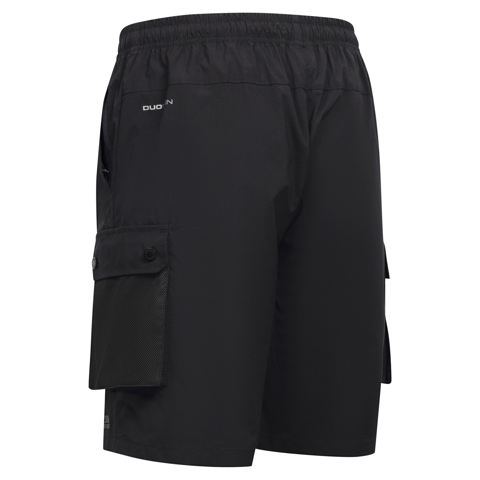 Black - Back - Trespass Mens Hanson Active Shorts