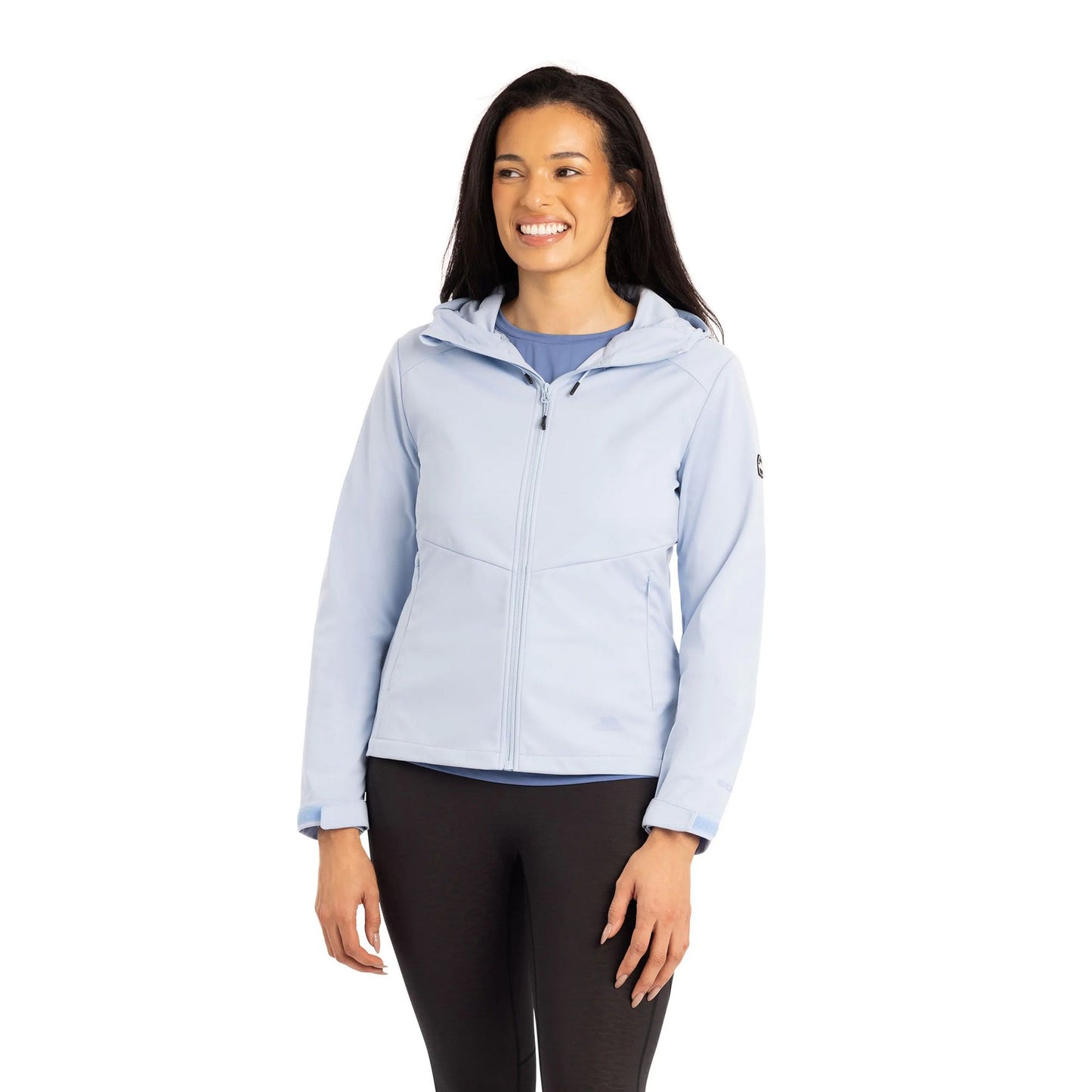 Blue Haze - Side - Trespass Womens-Ladies Eunice Soft Shell Jacket