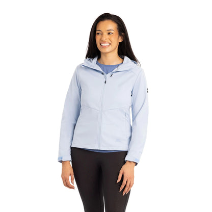 Blue Haze - Side - Trespass Womens-Ladies Eunice Soft Shell Jacket