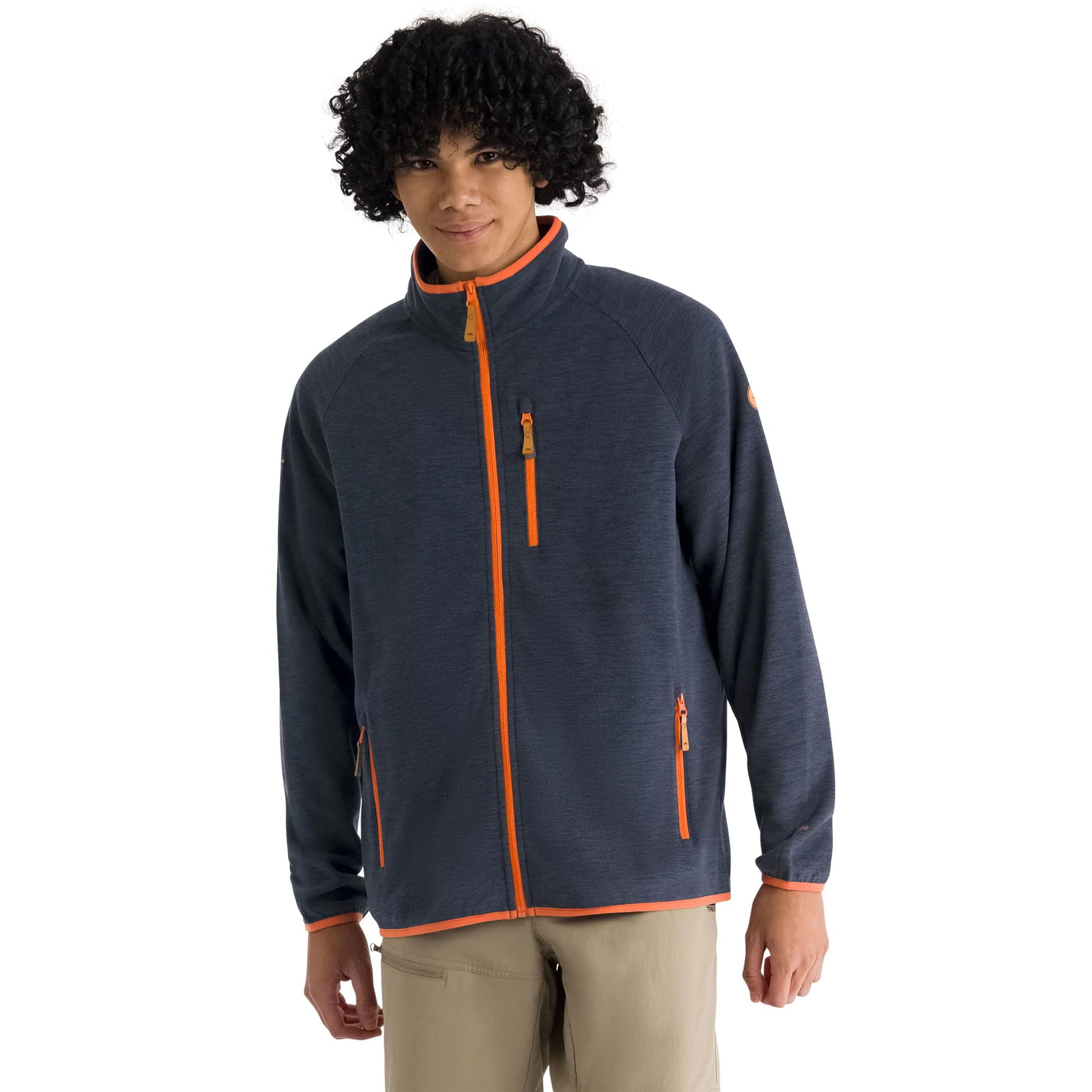 Navy - Side - Trespass Mens Mitchie AT100 Fleece Jacket