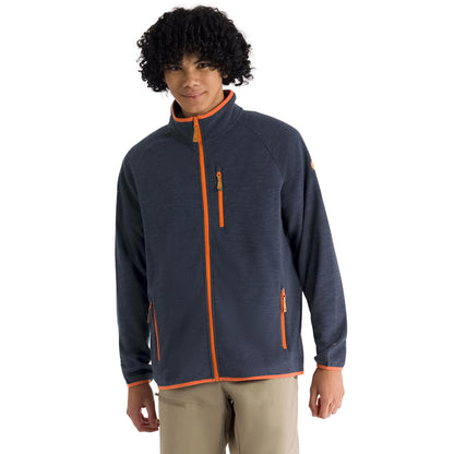 Navy - Side - Trespass Mens Mitchie AT100 Fleece Jacket
