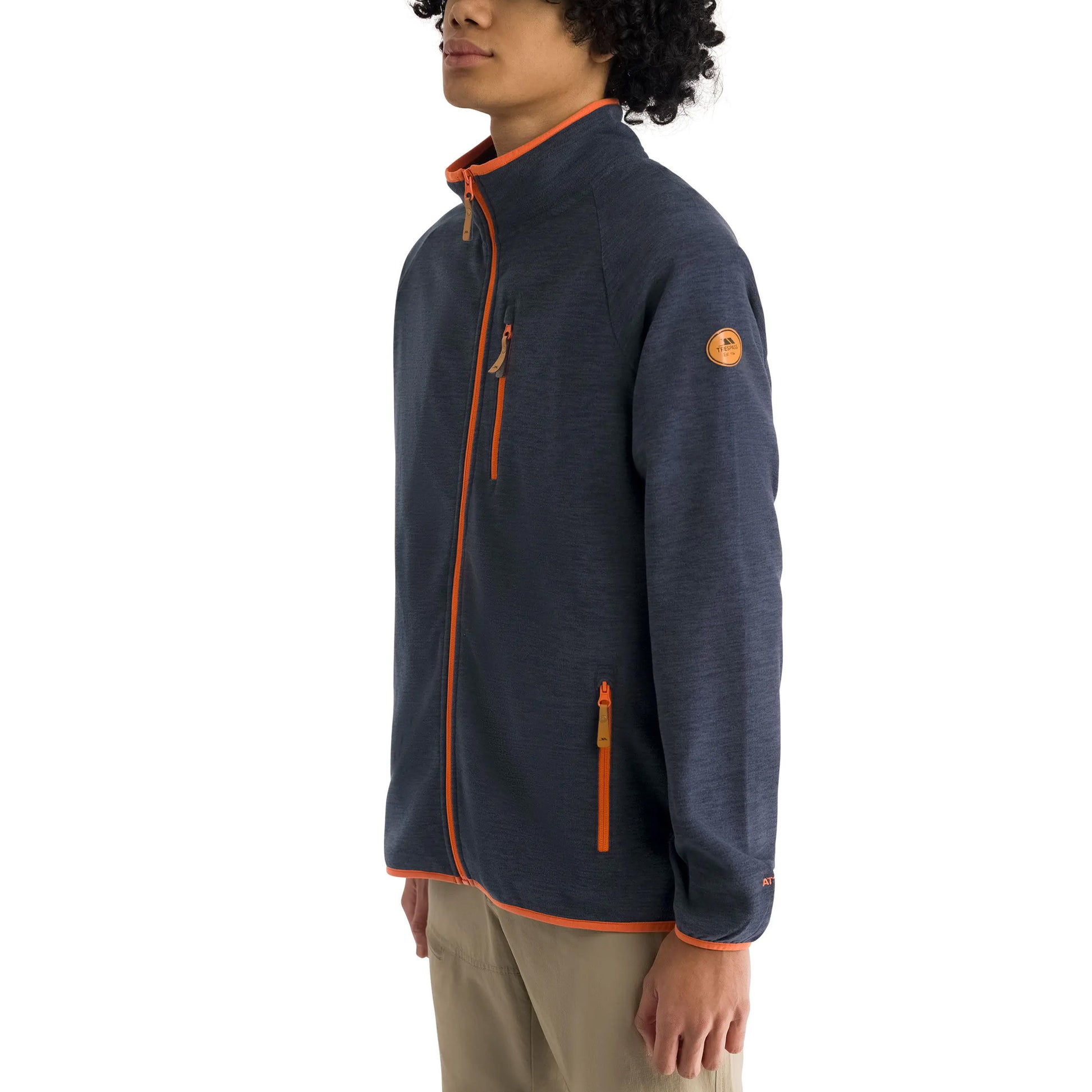 Navy - Pack Shot - Trespass Mens Mitchie AT100 Fleece Jacket