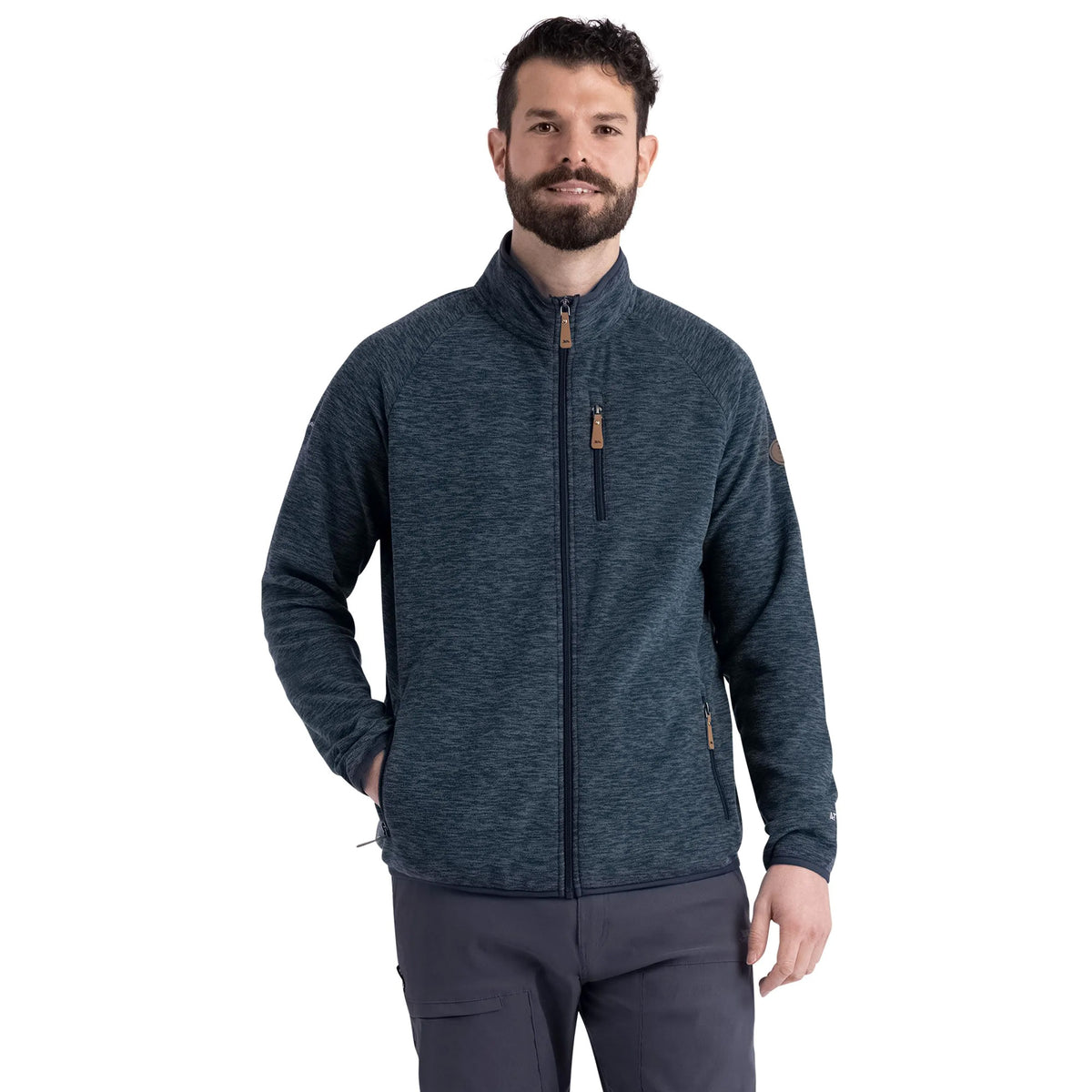 Dark Teal - Side - Trespass Mens Mitchie AT100 Fleece Jacket