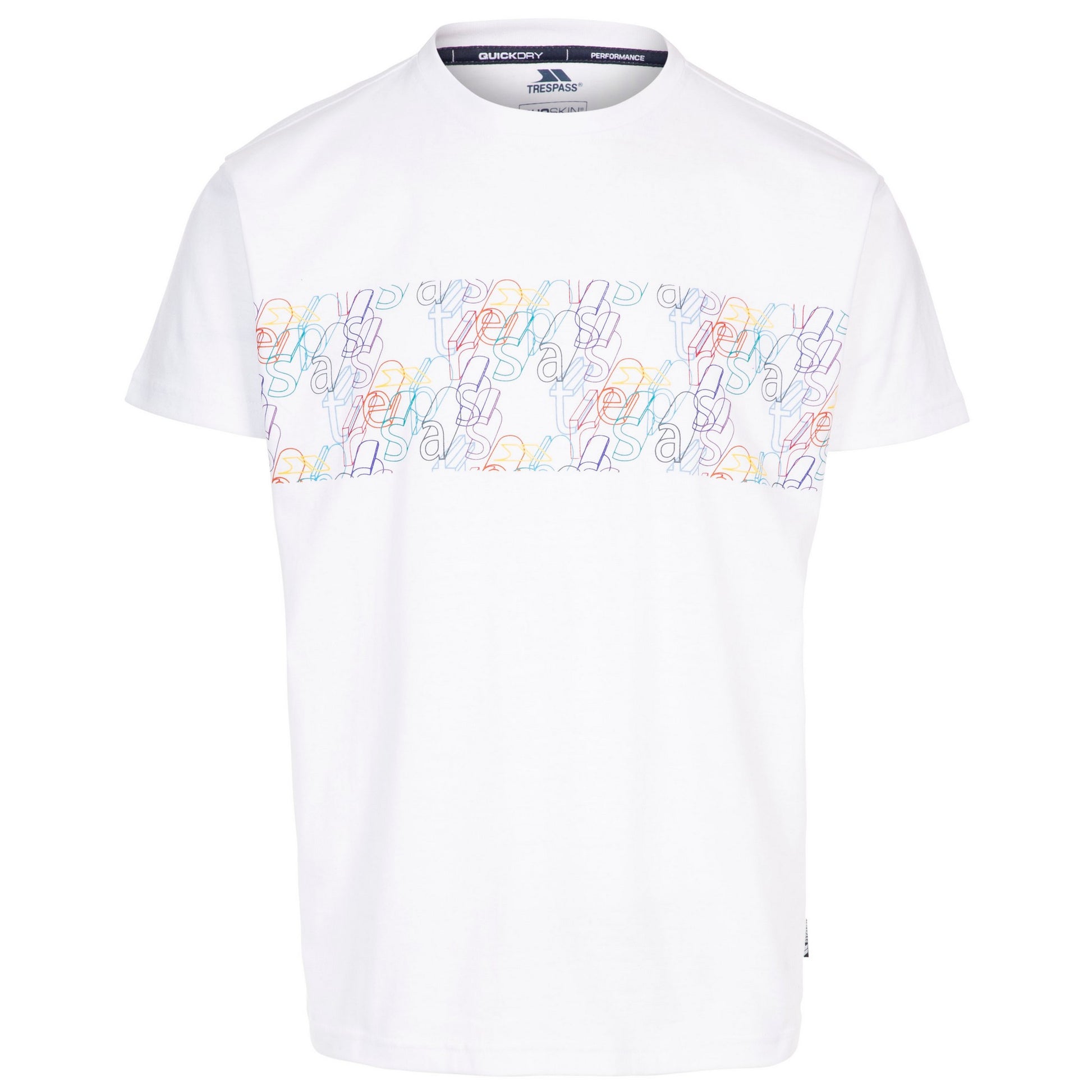 White - Front - Trespass Mens Kedleston T-Shirt