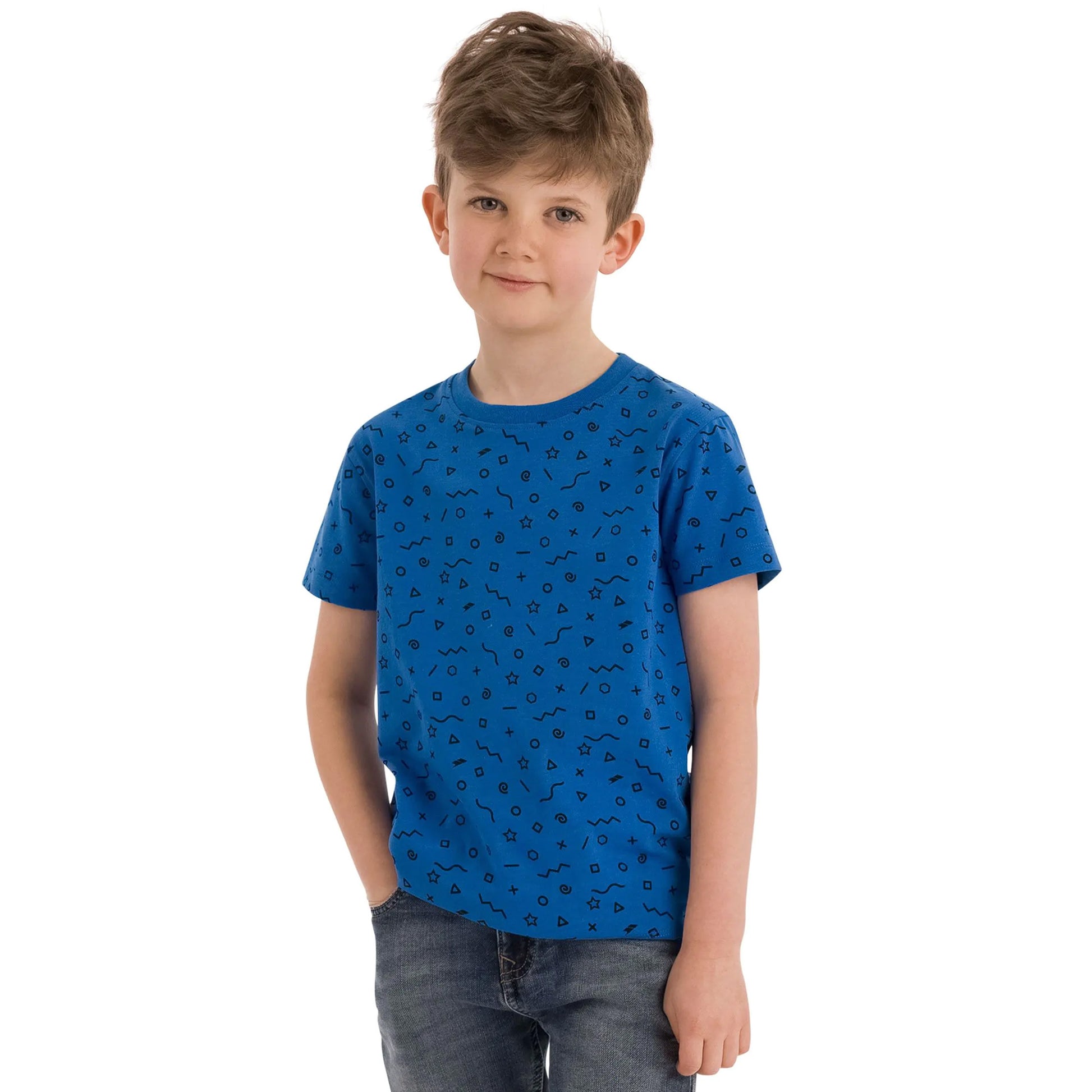 Blue - Side - Trespass Boys Ellwood T-Shirt