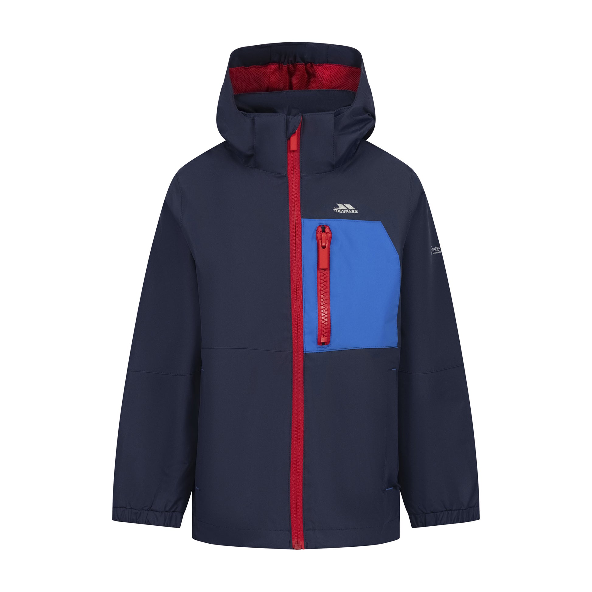 Black - Front - Trespass Childrens-Kids Evandor Waterproof Jacket