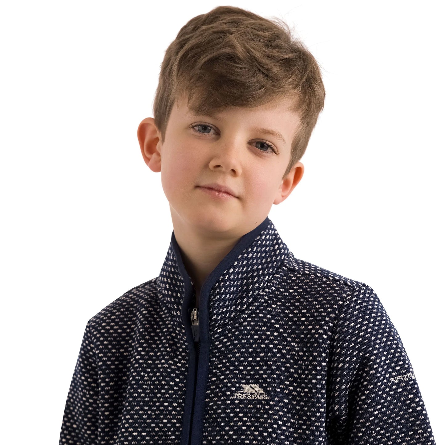 Navy - Pack Shot - Trespass Childrens-Kids Ellbar AT300 Fleece Jacket