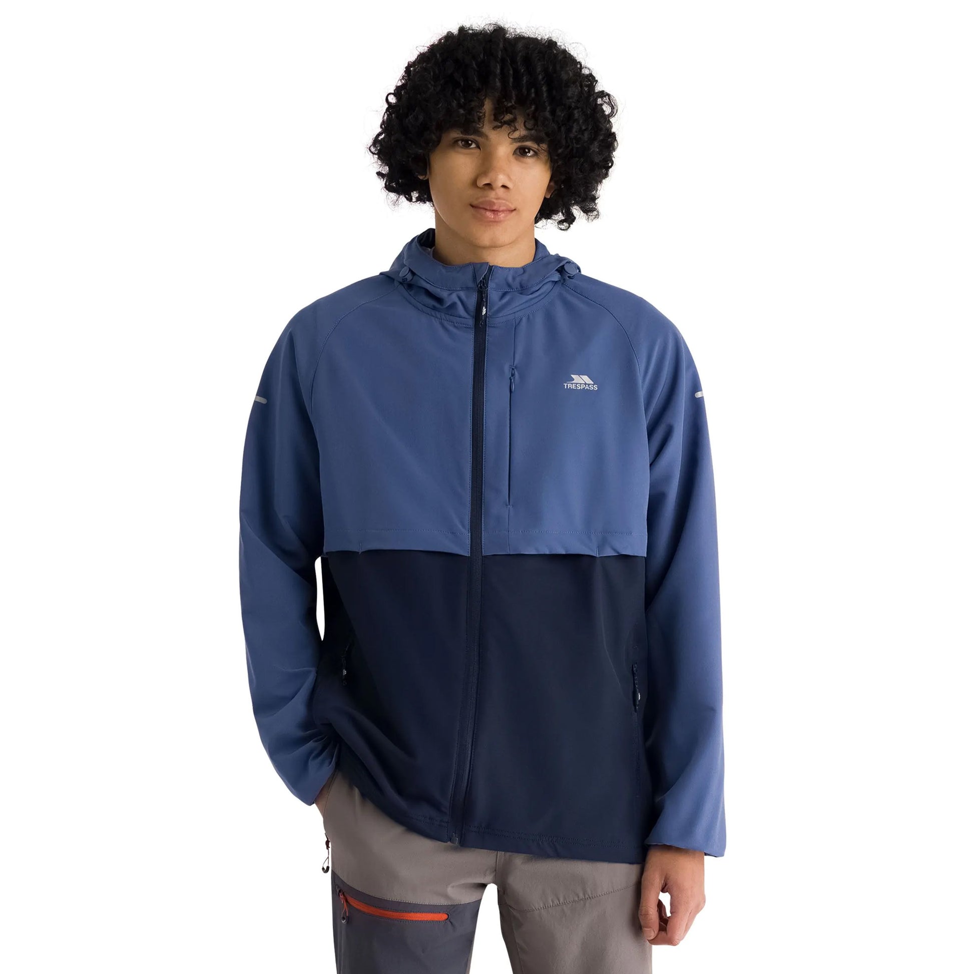Coastal Blue - Side - Trespass Mens Noham Active Jacket