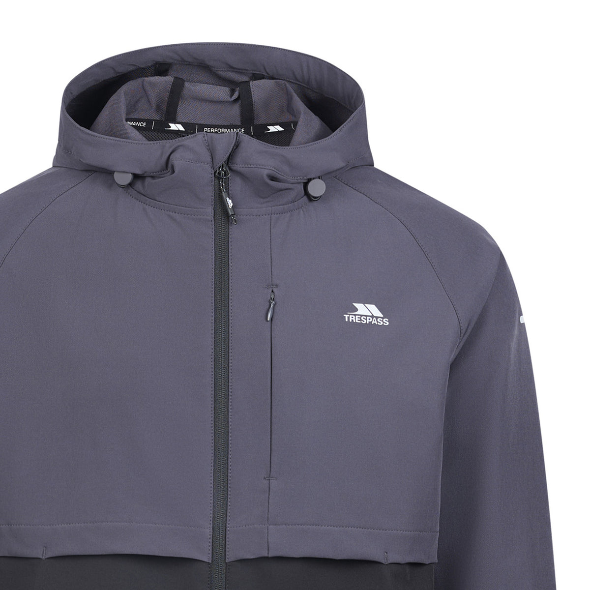 Dark Grey-Dark Grey Solid - Side - Trespass Mens Noham Active Jacket