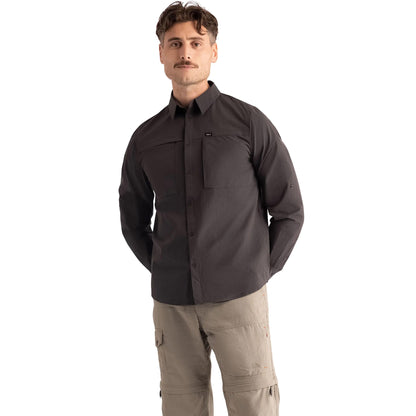 Dark Grey - Side - Trespass Mens Santiago DLX Shirt
