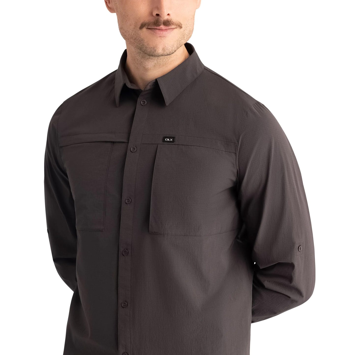 Dark Grey - Pack Shot - Trespass Mens Santiago DLX Shirt