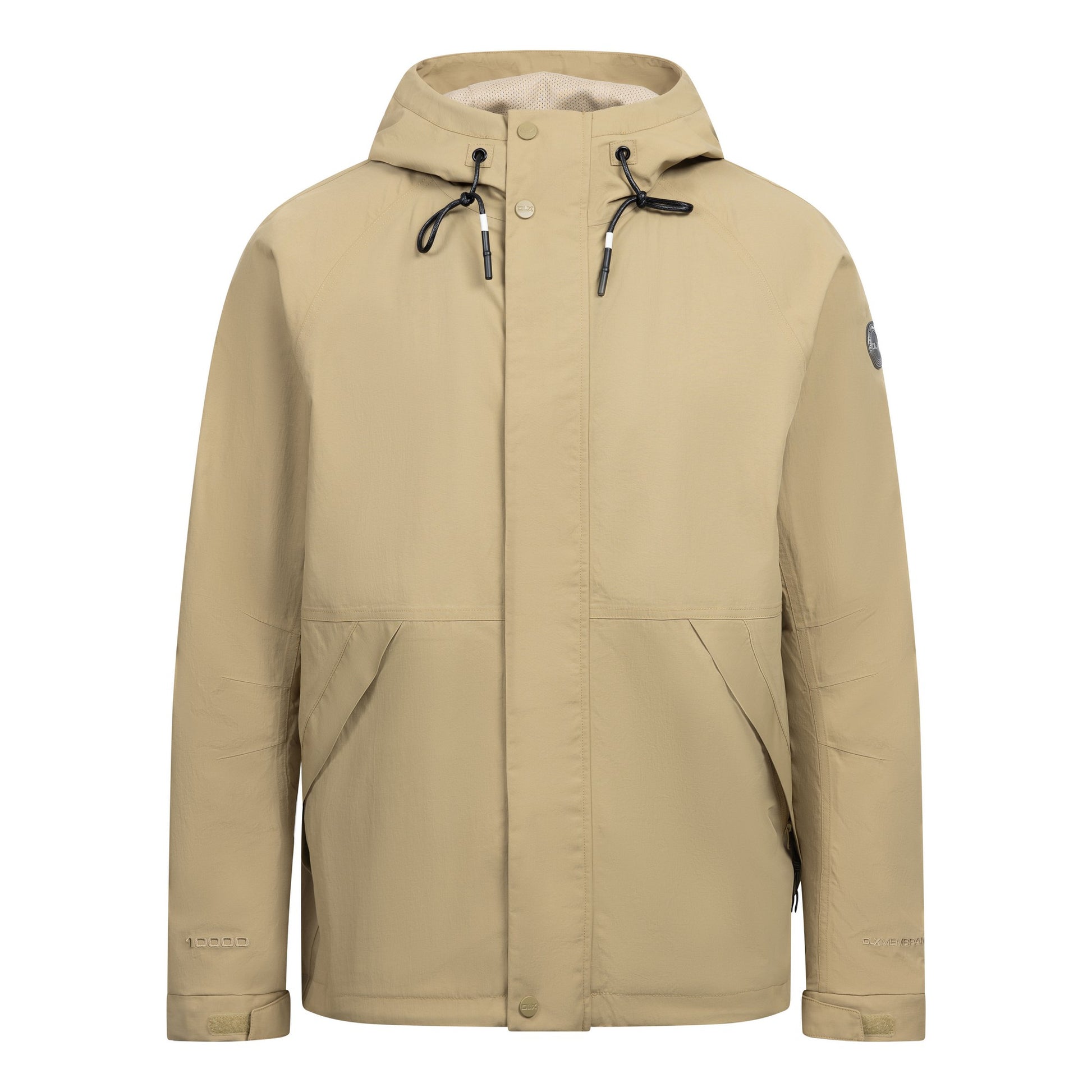 Camel - Front - Trespass Mens Malcolm DLX Waterproof Jacket