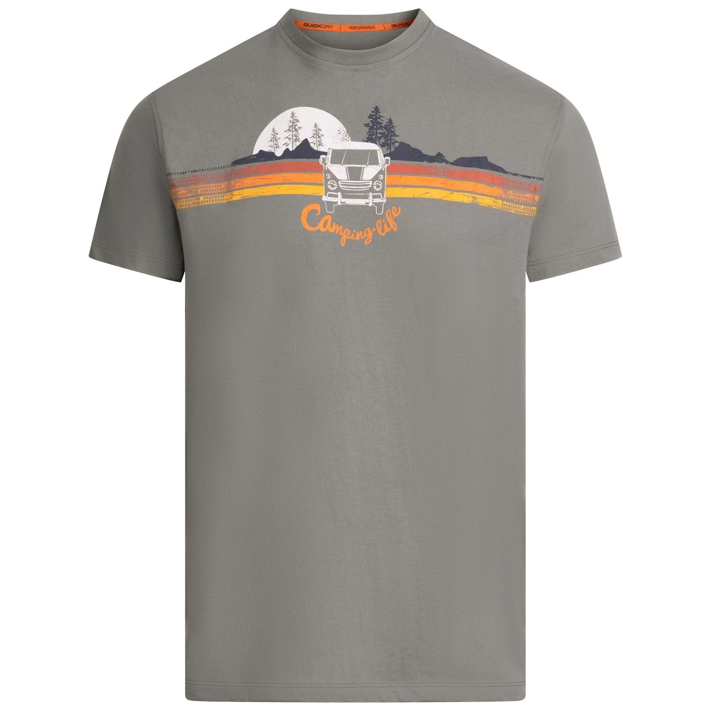 Pond Blue - Front - Trespass Mens Cromer II Printed Casual T-Shirt