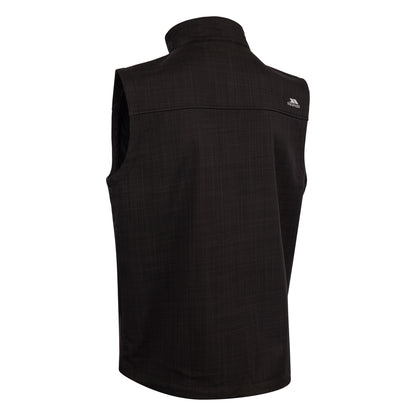 Black Marl - Back - Trespass Mens Baro TP50 Softshell Gilet