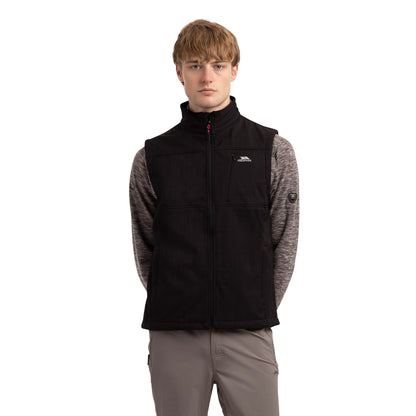 Black Marl - Side - Trespass Mens Baro TP50 Softshell Gilet