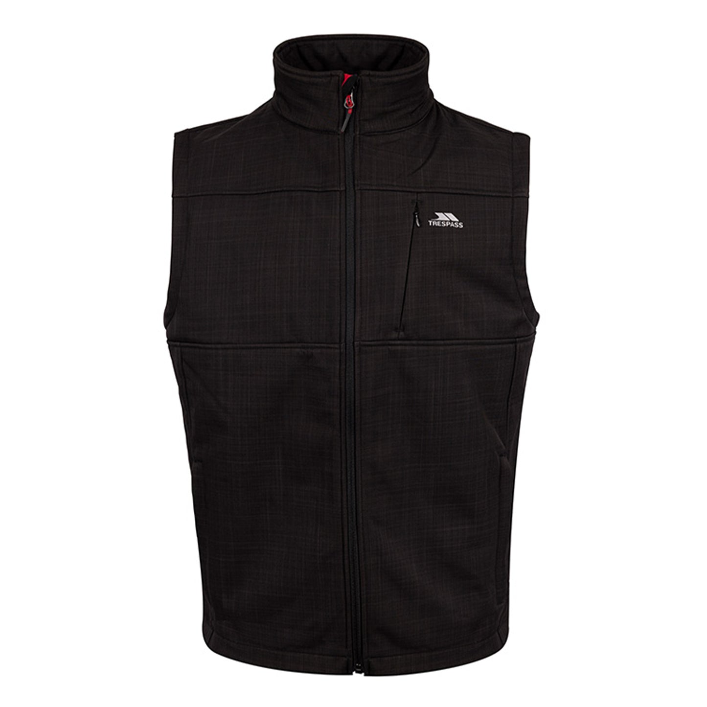 Black Marl - Front - Trespass Mens Baro TP50 Softshell Gilet