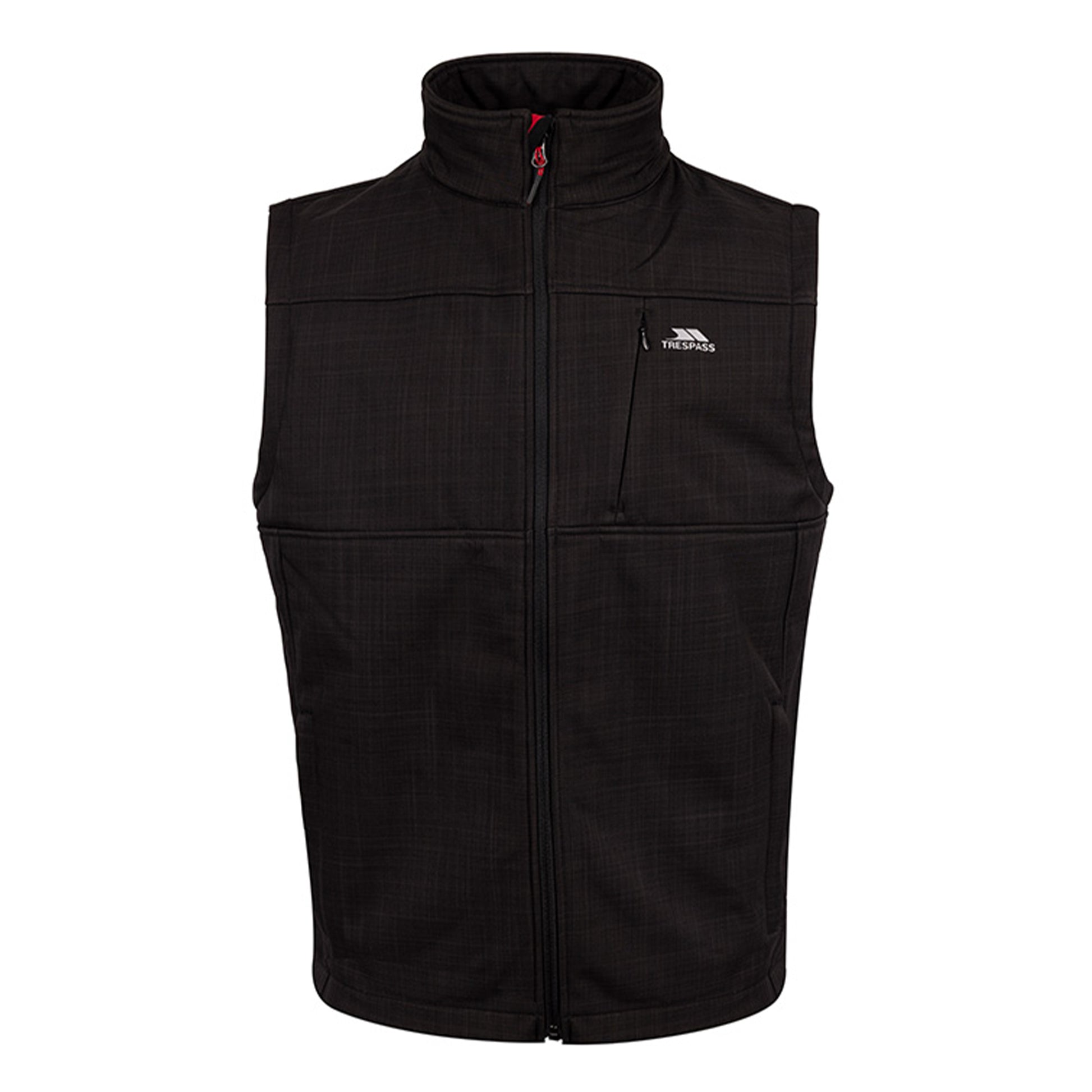Black Marl - Front - Trespass Mens Baro TP50 Softshell Gilet