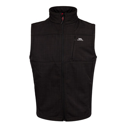 Black Marl - Front - Trespass Mens Baro TP50 Softshell Gilet