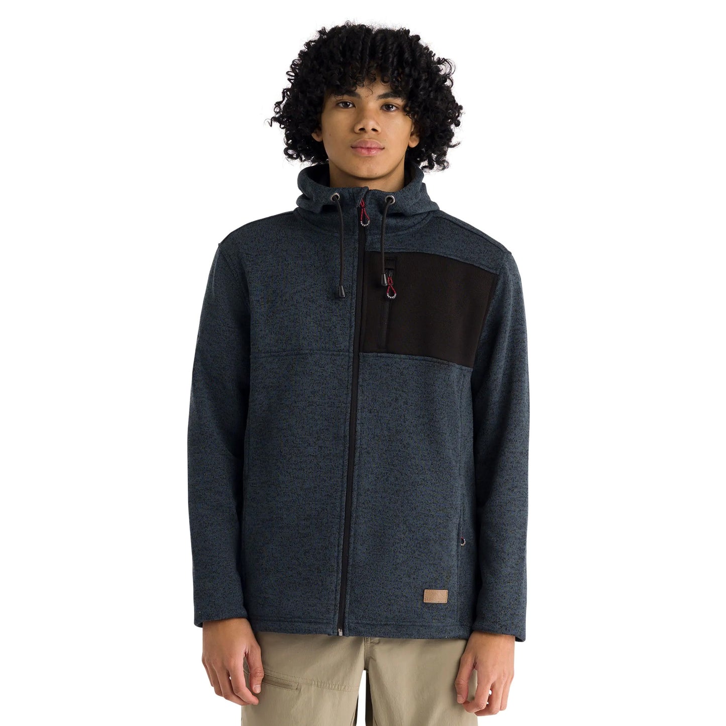 Dark Teal - Side - Trespass Mens Uig Fleece Jacket