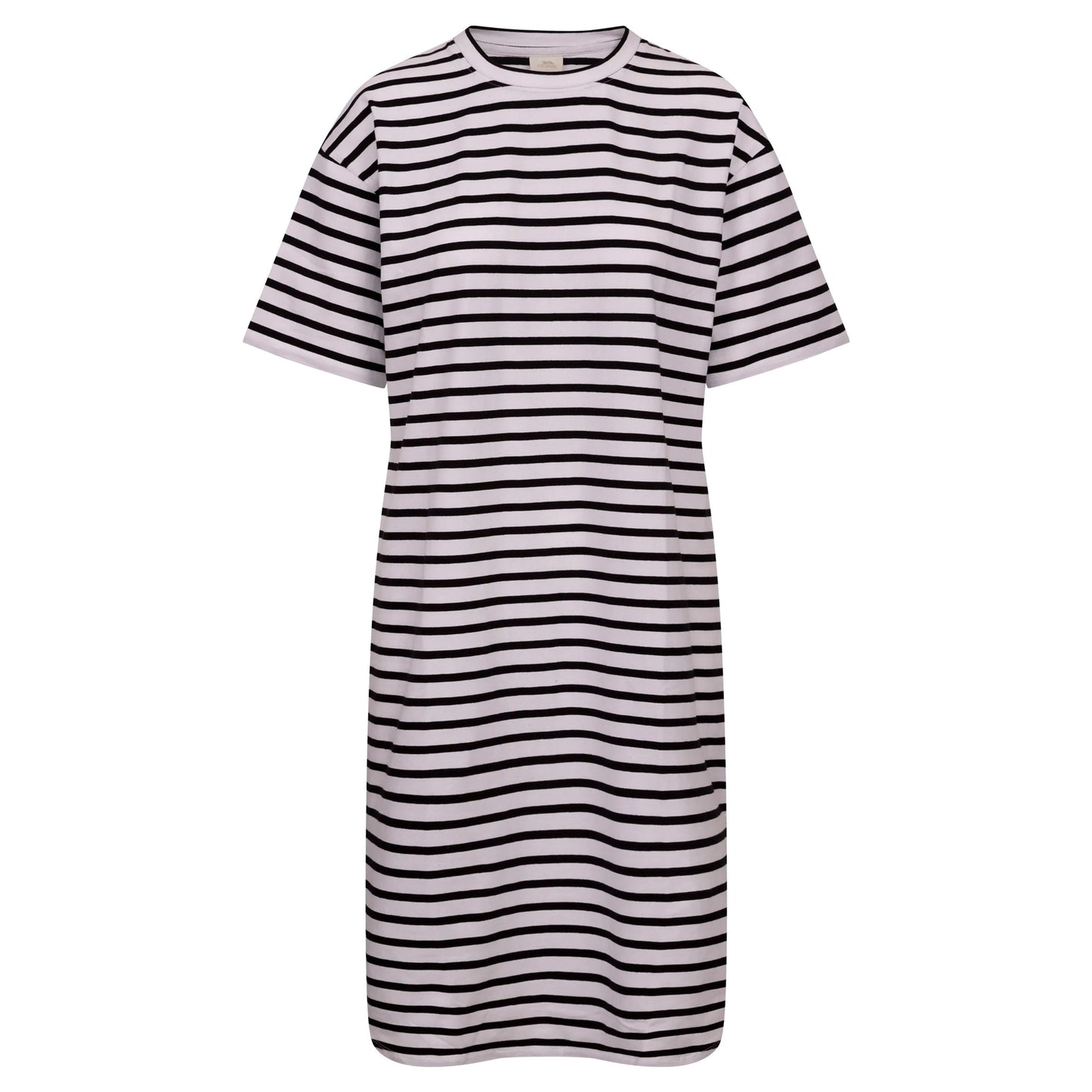 Black-White - Front - Trespass Womens-Ladies Elayna T-Shirt Dress