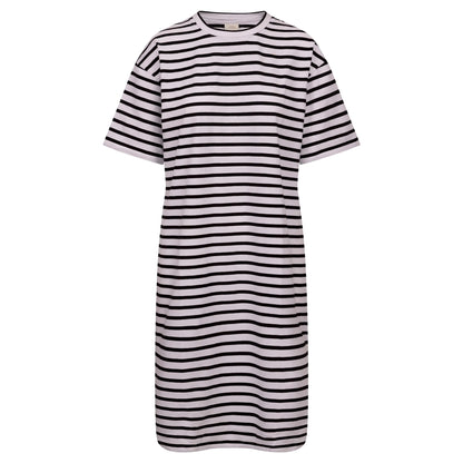 Black-White - Front - Trespass Womens-Ladies Elayna T-Shirt Dress