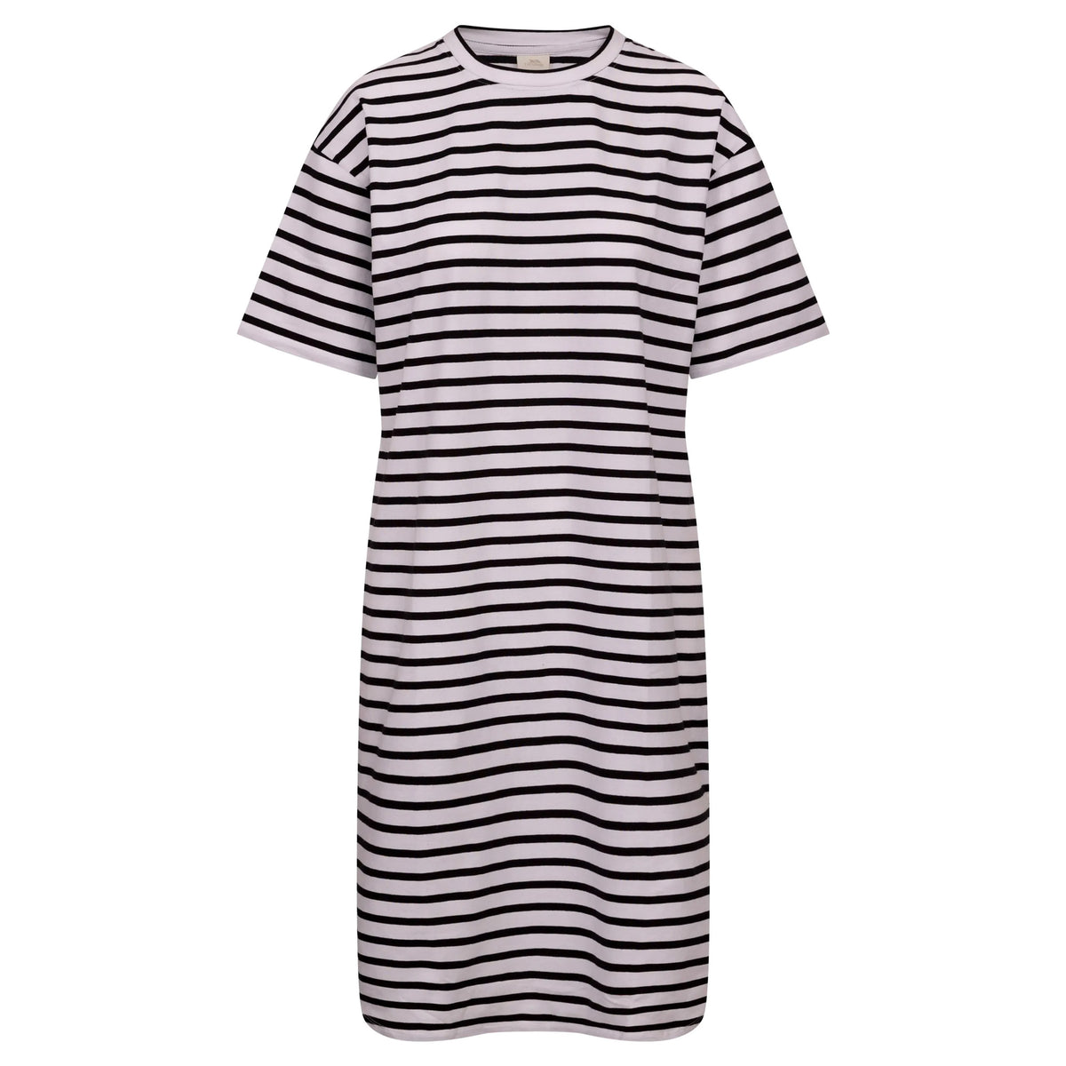 Black-White - Front - Trespass Womens-Ladies Elayna T-Shirt Dress