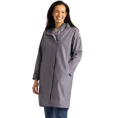 Navy - Side - Trespass Womens-Ladies Shiralee Waterproof Jacket
