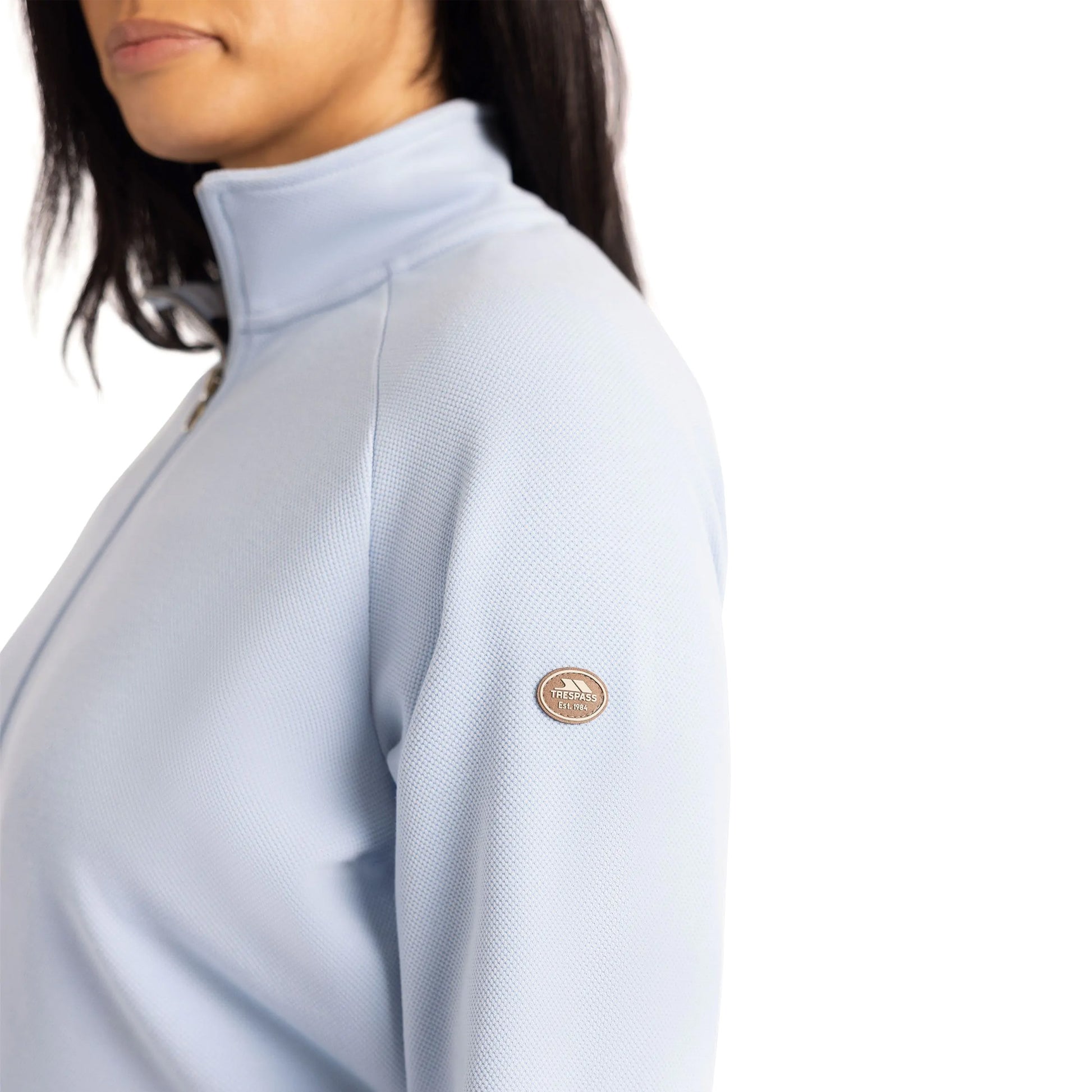 Blue Haze - Pack Shot - Trespass Womens-Ladies Pipa Quarter Zip Top